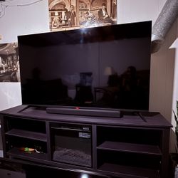 65 Inch LG Smart Tv/ Onn Sound Bar 