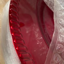 12pc Red Party Plates Serving Plates  13” 