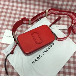 Marc Jacobs Snapshot Crossbody Bag Sandcastle Red Multi