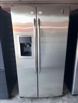GE Stainless Steel Refrigerator And Freezer