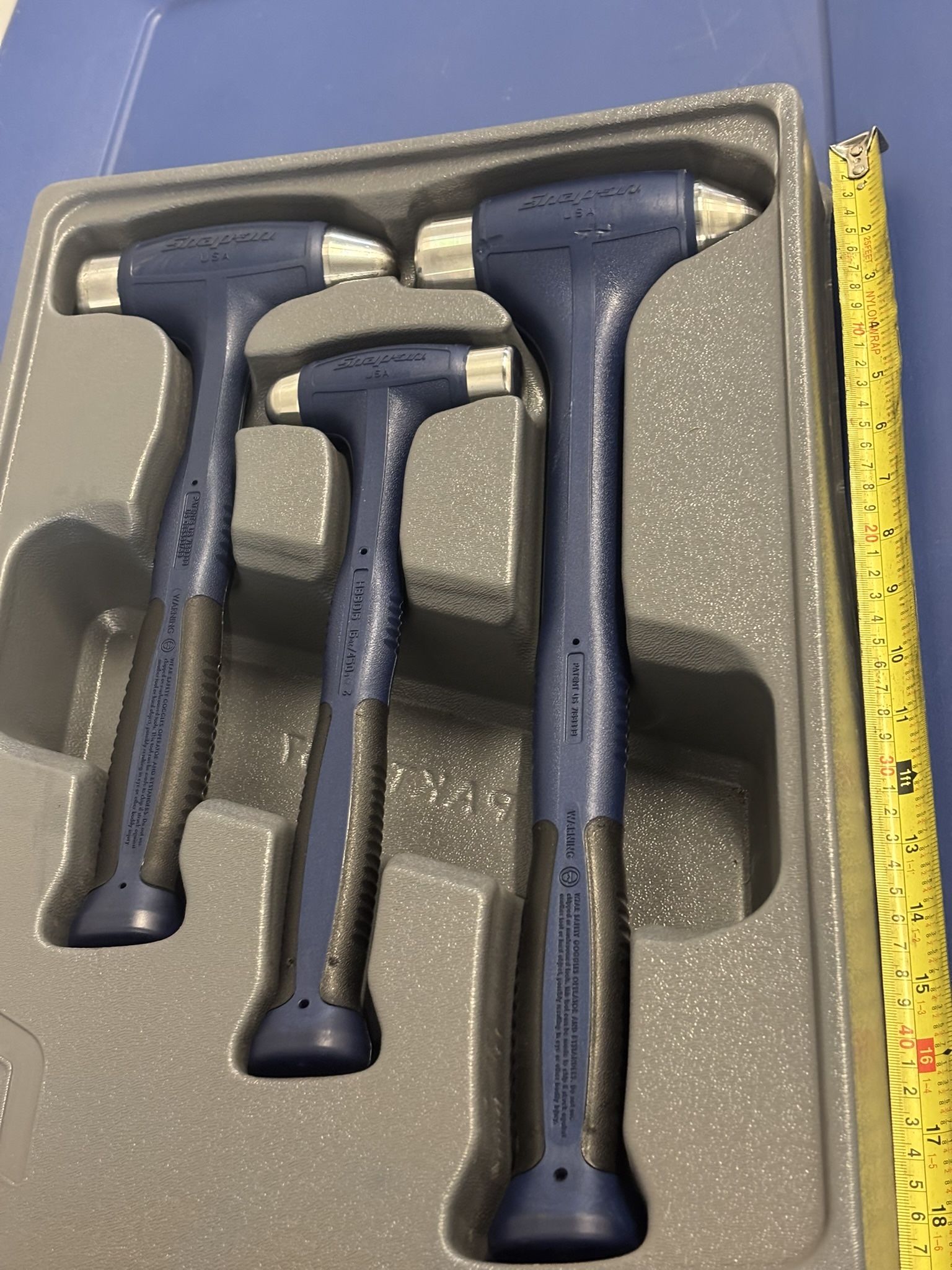 Snap-on Tools 3 pc Ball Peen Soft Grip Dead Blow Hammer Set (16, 32, 56 oz)