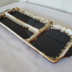 Pfaltzgraff Brown Drip Glaze Relish Tray