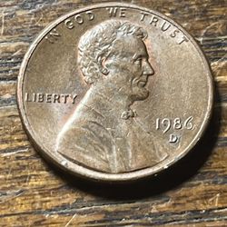 1986 D Penny
