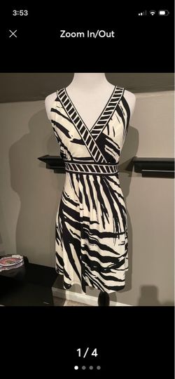 Black/white zebra print dress
