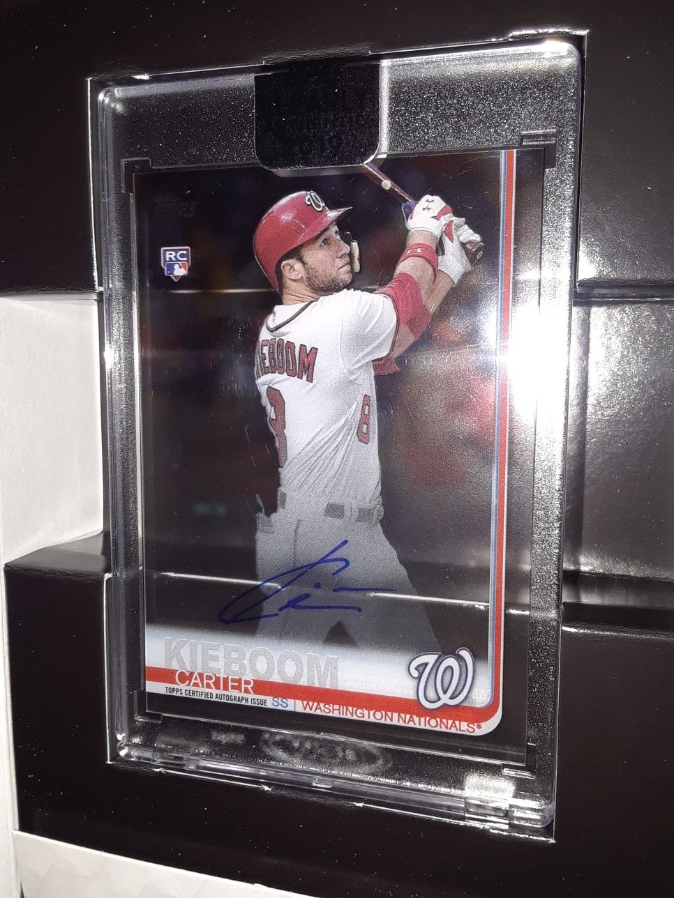 WORLD SERIES CHAMPIONS 2019 "TOPPS CLEARLY AUTHENTIC" WASHINGTON NATIONALS ROOKIE PHENOMENON CARTER KEIBOOM RC "CERTIFIED AUTOGRAPH "