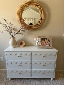 NEW 6 drawer laced dresser and nightstand.