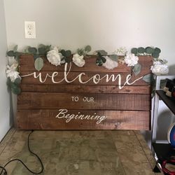 LARGE Wedding Welcome Sign | Wedding Entrance Sign | Rustic Wood Decor | Rustic Wedding Decor | Decor | Wood Wedding