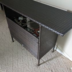 Bar with two stools