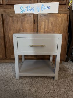 Tommy Hilfiger Gray Nightstand / Bed End β $25 (HomeGoods)