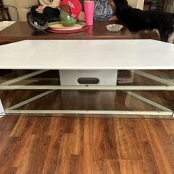 Glass Shelves TV Stand