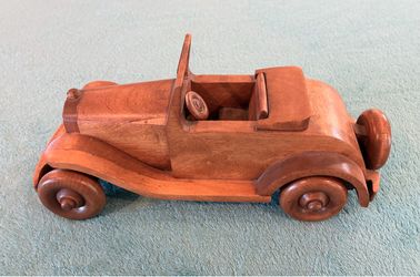 Beautifully Made Wooden Model A Type Convertible— Nicely Crafted