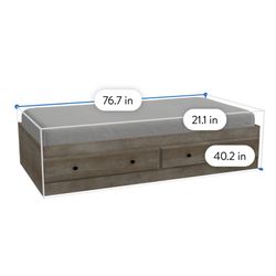 Twin Size Storage Bed With Mattress 