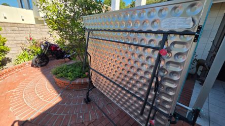 Kettler ping pong table, 4 paddles, balls, and net catcher with Ipong rotating machine