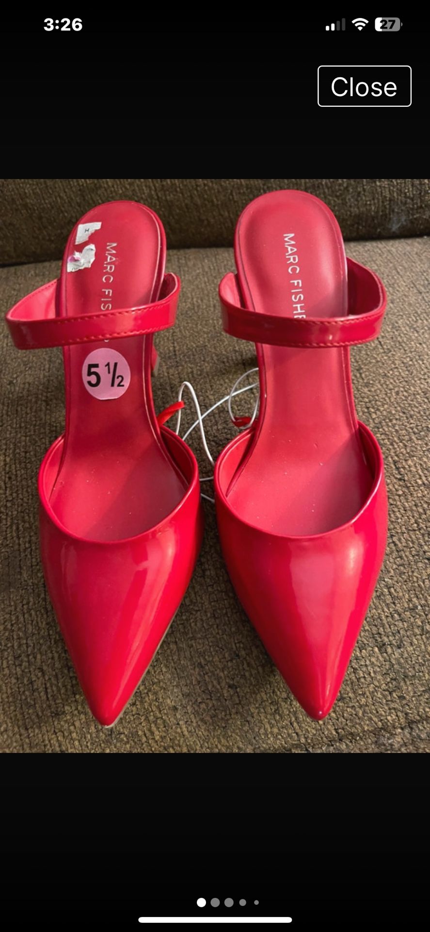 Marc Fisher Red Sling Back Shoes