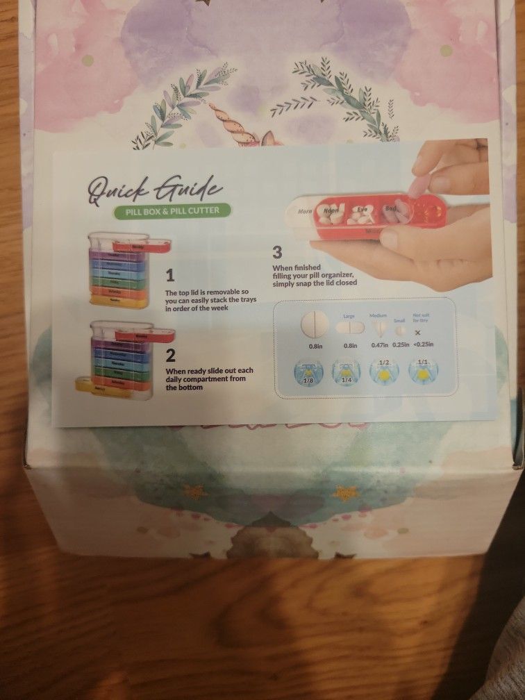 Quick Guide Pill Box & Pill Cutter
