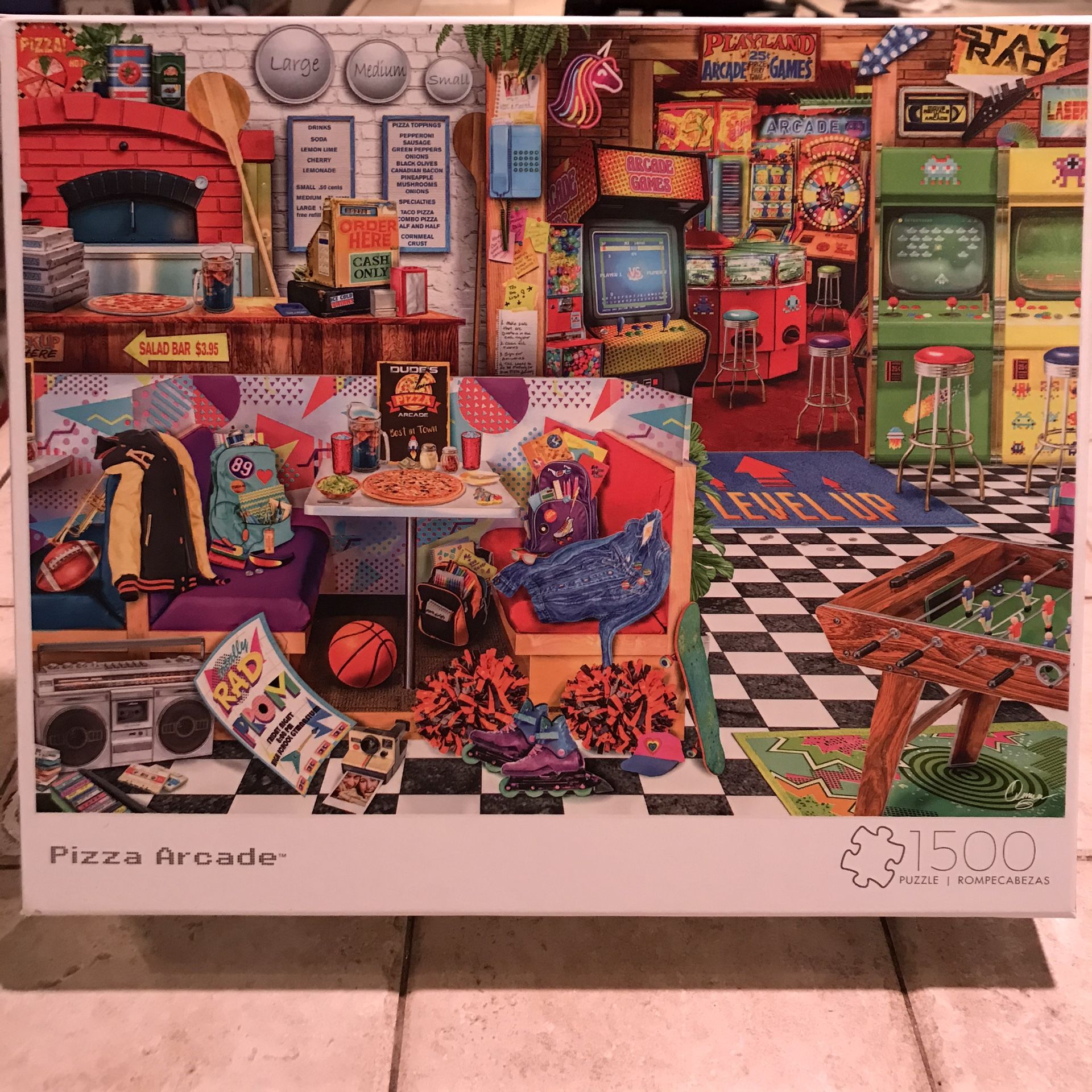 NEW!!! 1500 Piece Puzzle PIZZA ARCADE