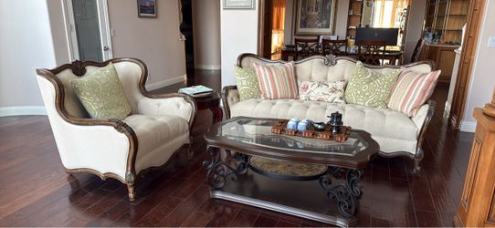 Victorian Style Sofa, Armchair Set