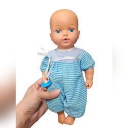 Vintage Mattel Red Hair Blue Eyes Soft Body Doll with Pacifier