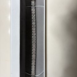 💎 S925 Sterling Silver VVS1 Moissanite Baguette Tennis Bracelet (8”)