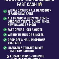 We Pay Cash for Brand New Sneakers – Fast Offers 💸