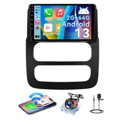 Android 13 Car Radio for Dodge Ram Radio 1 3- 2005, 9 Inch 2+64G Car Stereo with Wireless CarPlay Android Auto, Bluetooth, Wi