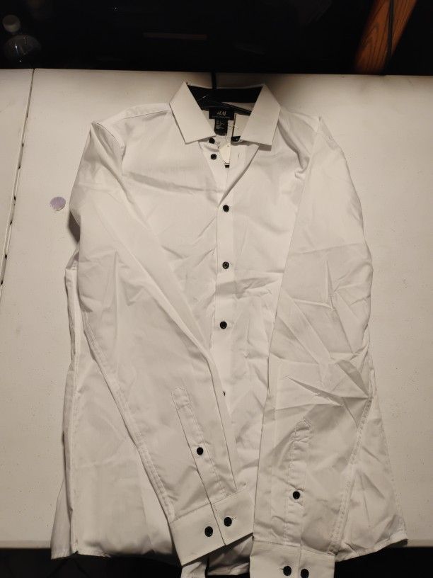 H&M White Long/Sleeve