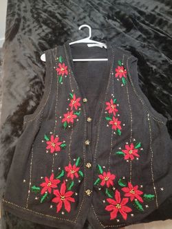Flower Embroidery Vest