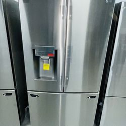 GL new refrigerator 36 inches wide stainless steel one year warranty by the company