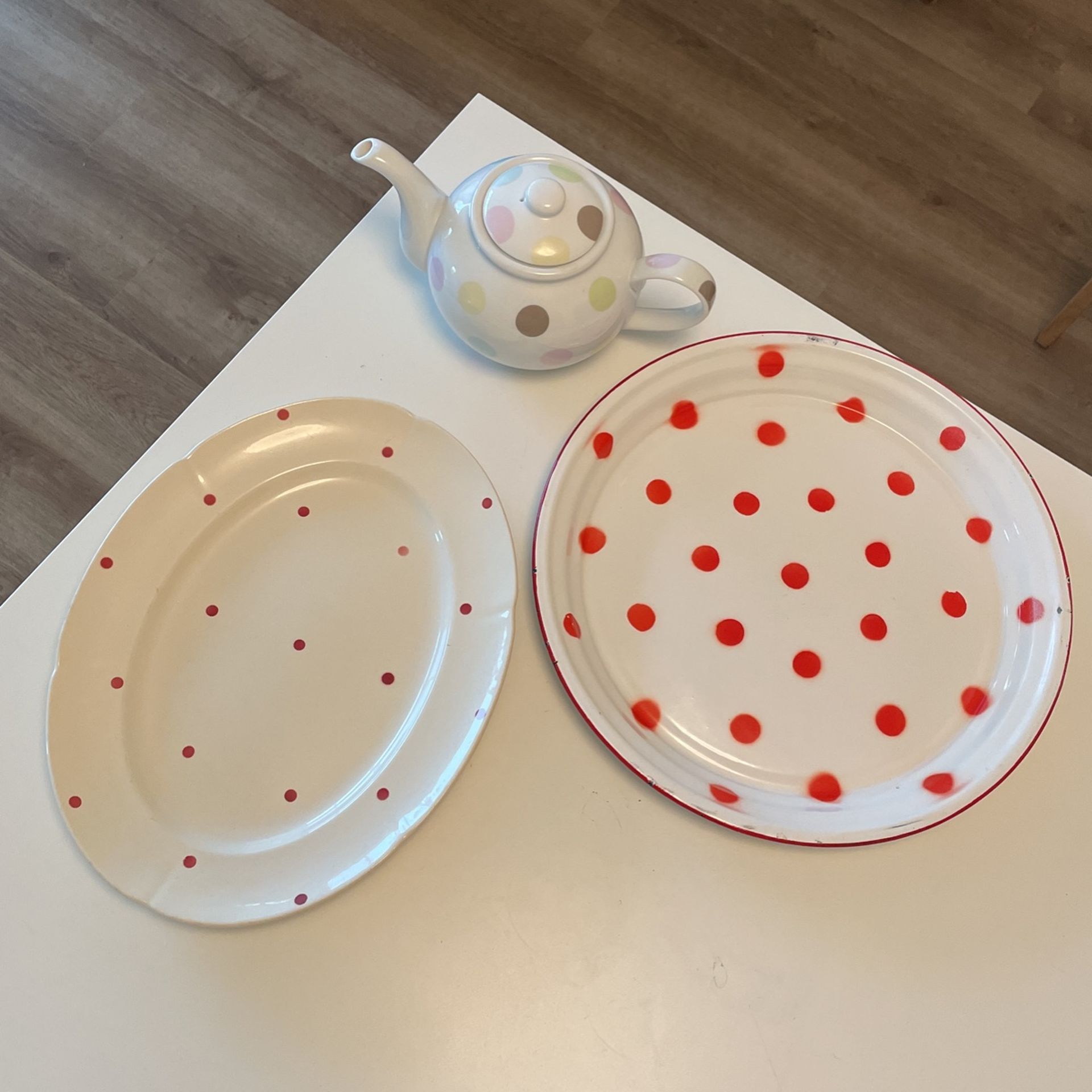 Red Polka Dots Ceramics 