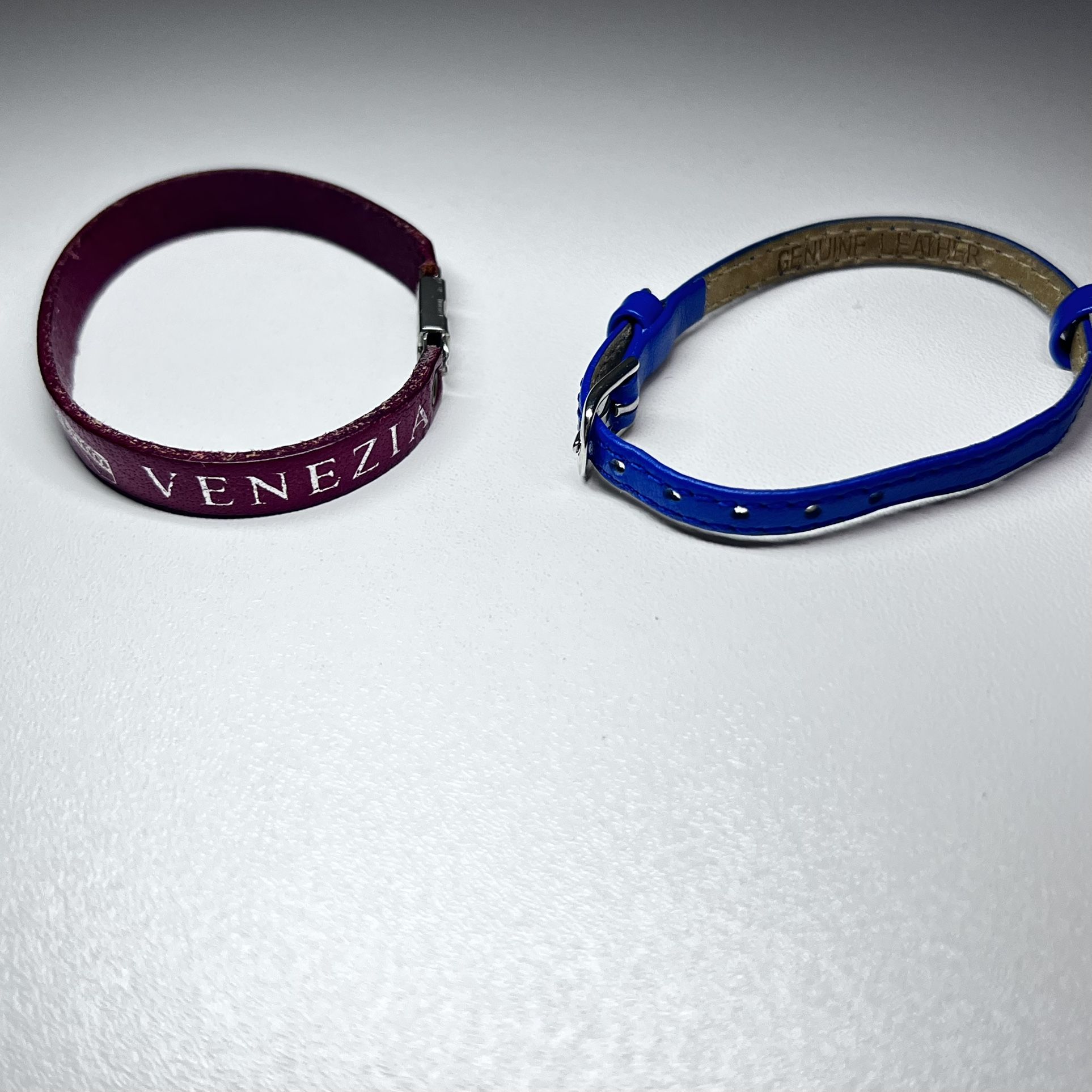 Leather bracelet Venezia Made in Italy 2 pieces