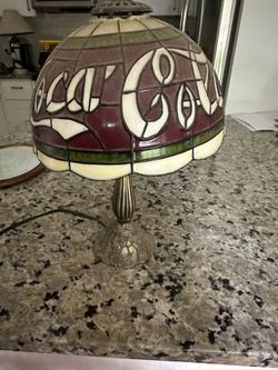 Vintage 15" Coca Cola Tiffany Style Lamp
