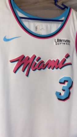 Dwyane Wade Miami Heat 3 City Edition Vice White Swingman Jersey