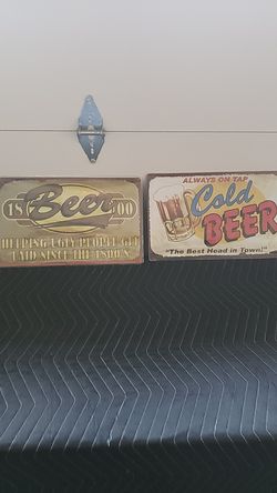 Metal Beer signs. For your garage or mancave