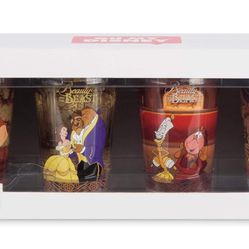 Disney Store Beauty and the Beast Drinking Glass Set 4 pc 16oz  Oh My Disney