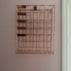 2 Rose Gold Hanging File Organizer Set    Of 2