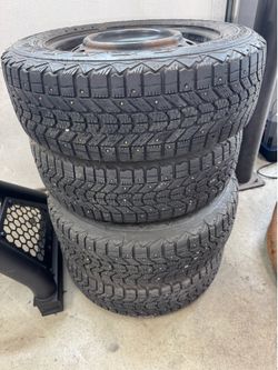 4 tires with steel wheels