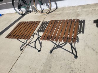 2 Wood Outdoor Patio Tables