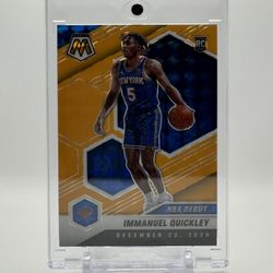 2020 Panini Mosaic Immanuel Quickley #277 Orange Fluorescent /25