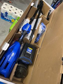 Kobalt 80-volt 16-in Straight Shaft Battery String Trimmer 2.5 Ah Battery, Charger Included