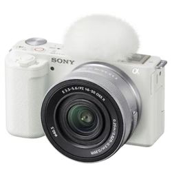 Sony - Alpha ZVE10: APS-C Content Creators’ Camera - White