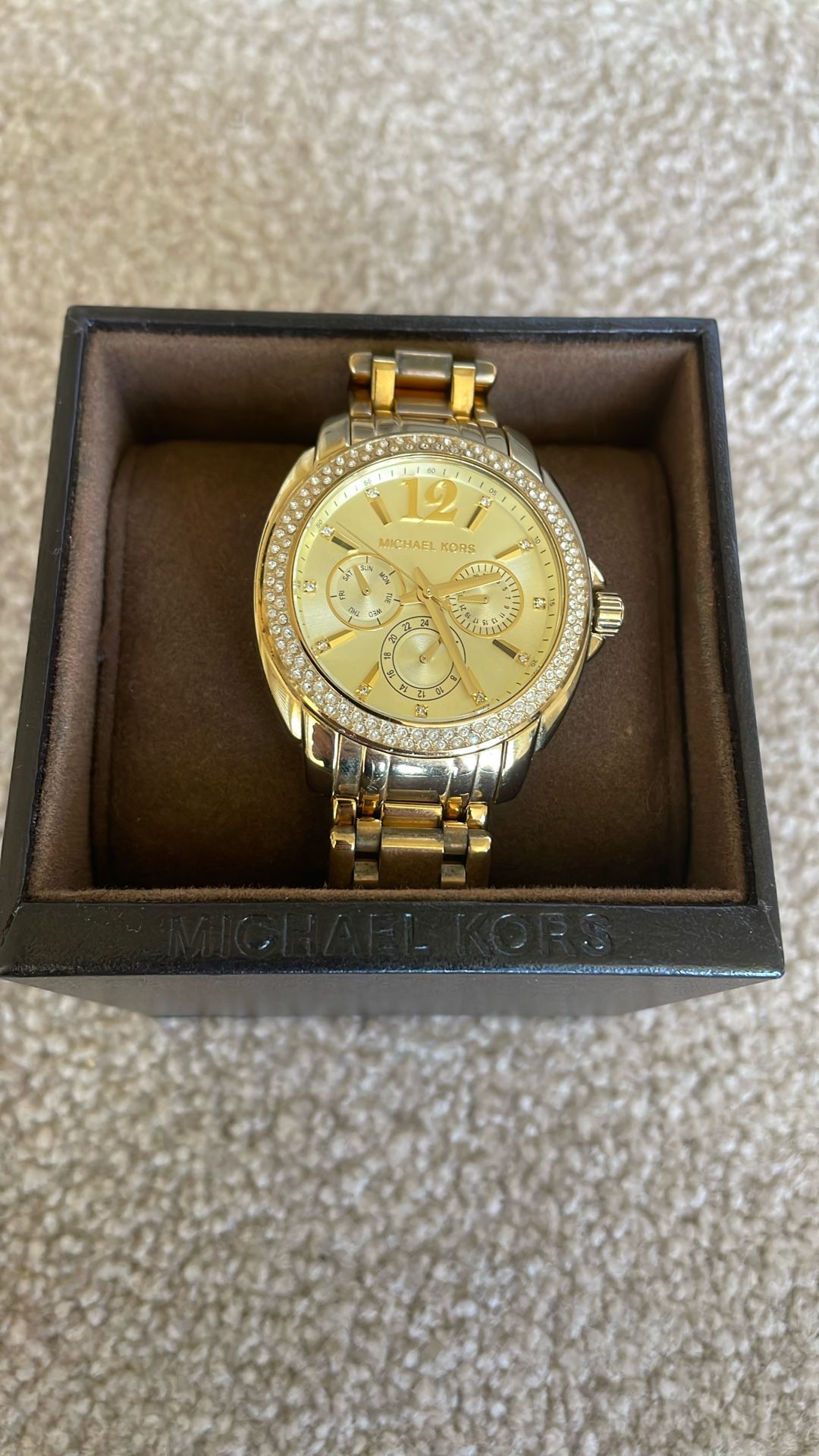 MICHAEL KORS Women's Cameron Gold-Tone Watch (MK5691) 