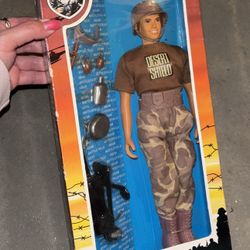 VINTAGE COLLECTIBLE & RARE ‘DESERT SHIELD’ - 1991 - NIB- Male Action Figurine  - NIB - ORIGINAL - NIB - Men’s Figurine With Combat Accessories- RARE!