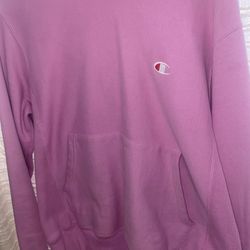 PINK CHAMPION HOODIE SIZE MED