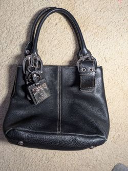 Tignanello Black leather purse