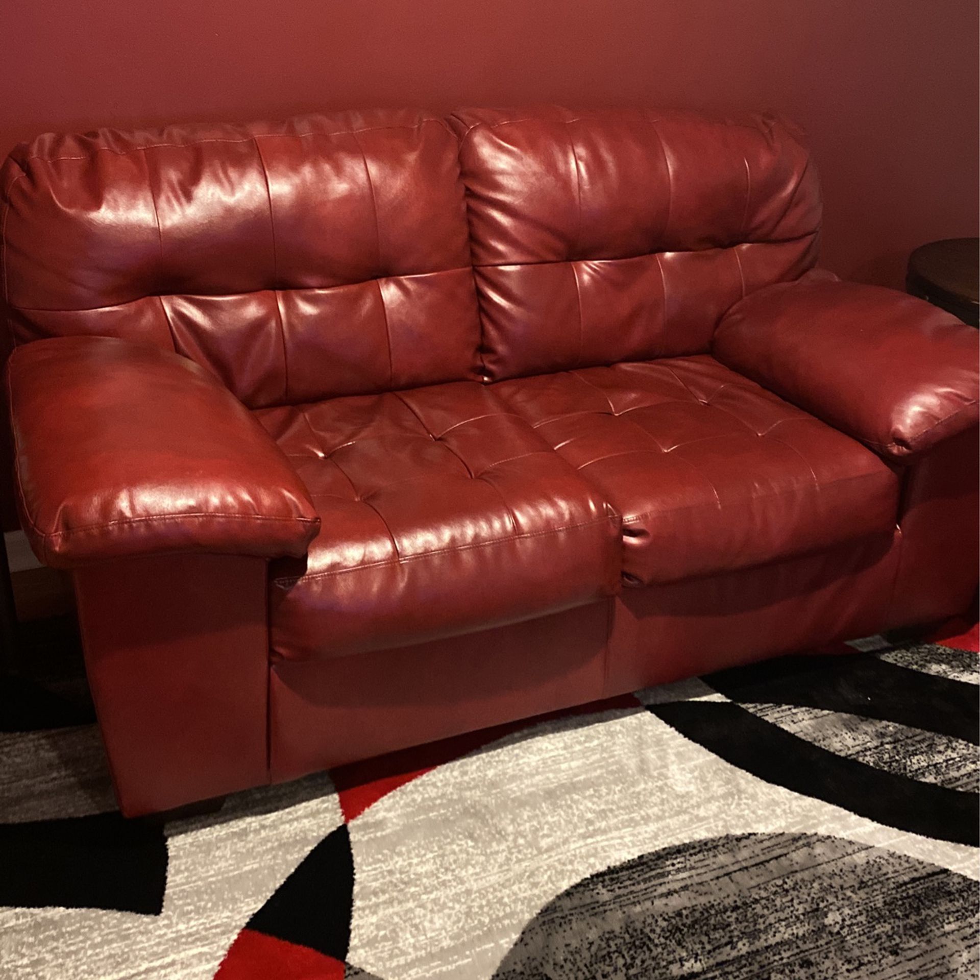 Burgundy Leather Couches 