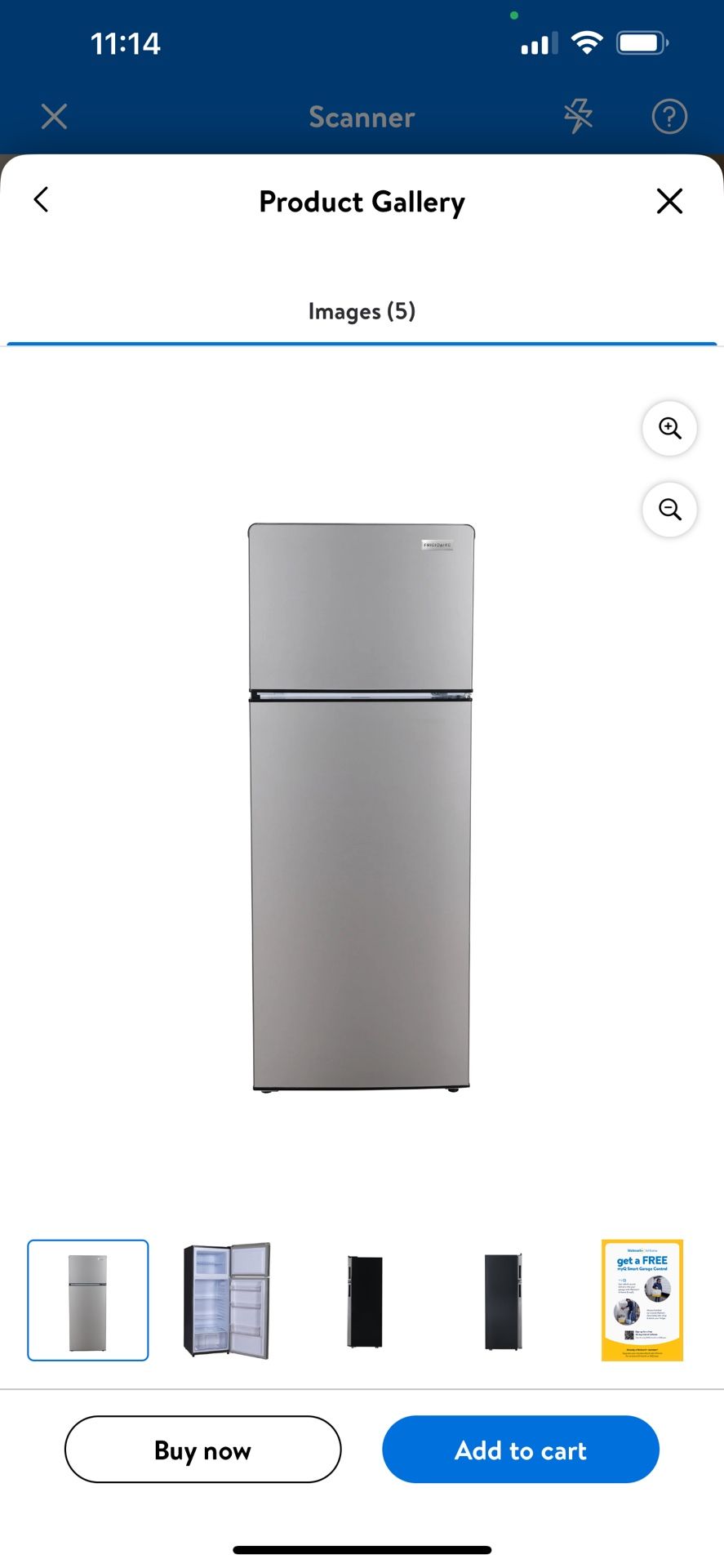Frigidaire 21 in. 7.2 Cu. ft., Garage Ready Refrigerator, Standard Door Style, Stainless Look - New