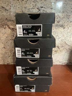 Jordan toddler Size Shoes Size 4c - 7c NEW in Box DS Jordan 4 Blackcat & Jordan 1