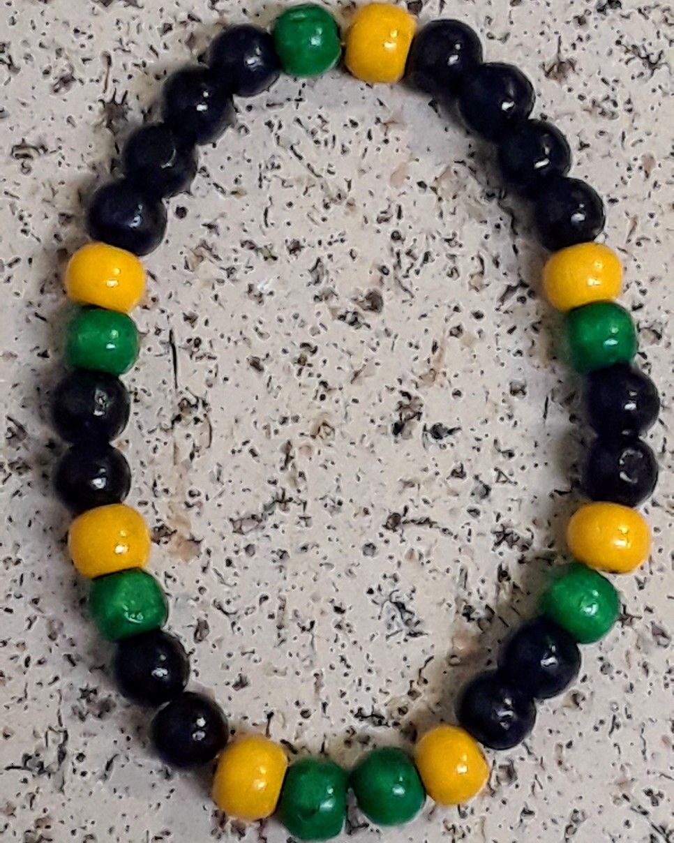 Jamaican Wood Bead Bracelet