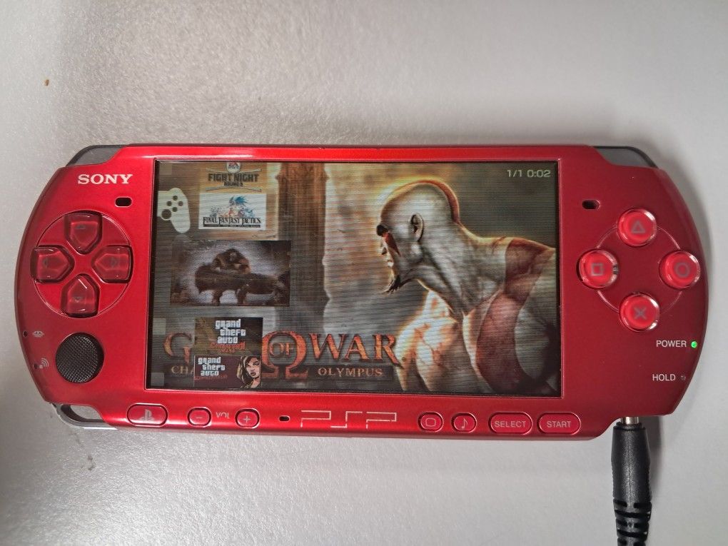 🔥 Sony PlayStation PSP 3000 Console (Red) - Loaded with games! 🔥
