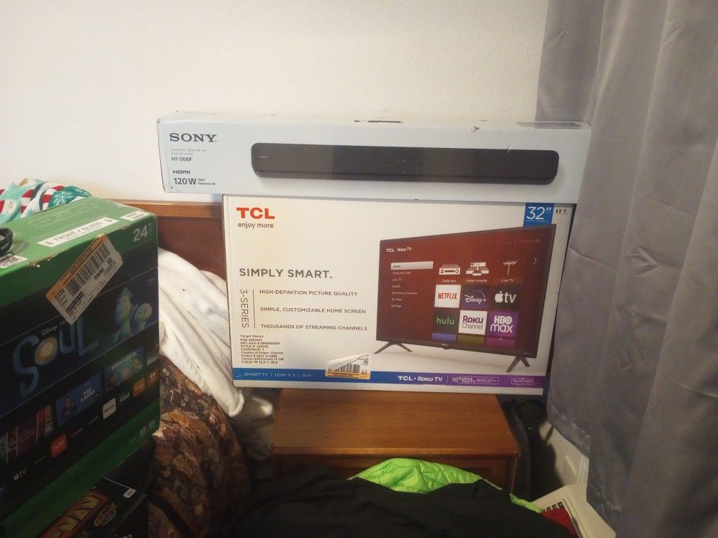 Sony Sound bar HT-5100F & TCL 32" 3-Series Roku TV